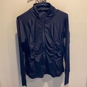 EUC 90 Degree Black Jacket w/Ruching Sz L